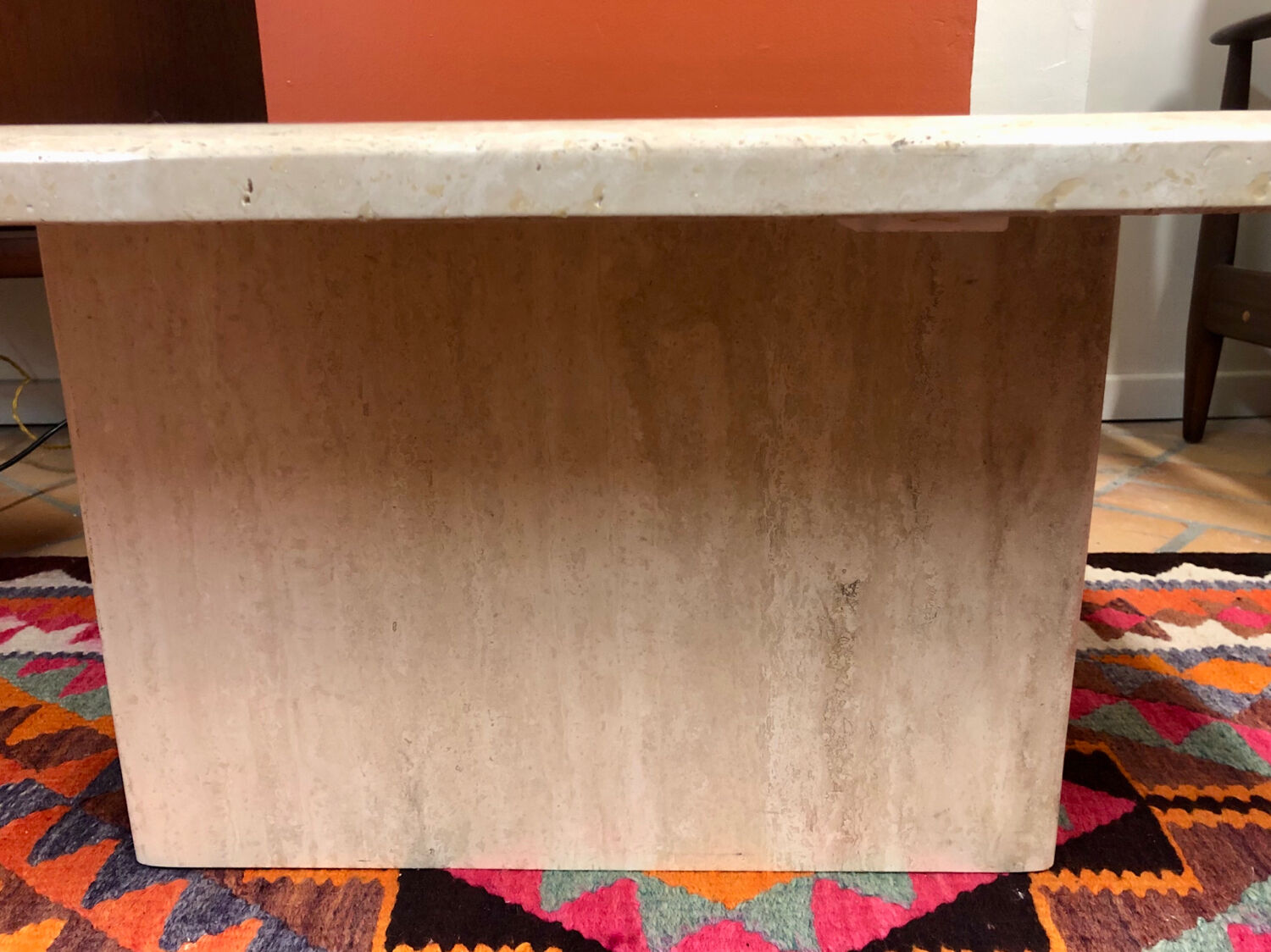 Travertine coffee table Italy 1970