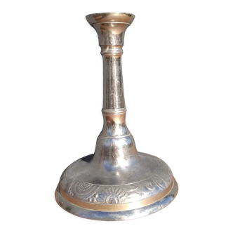 Silver metal candlestick