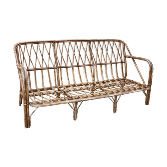 Rattan bench 1960
