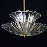 Art Deco pendant light Murano glass by Barovier, 1950