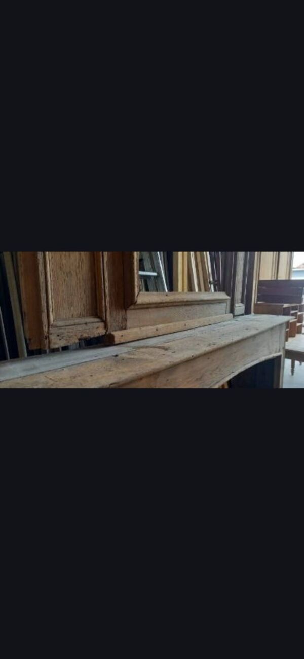 Cheminée et trumeau de château XVIIIe en chêne