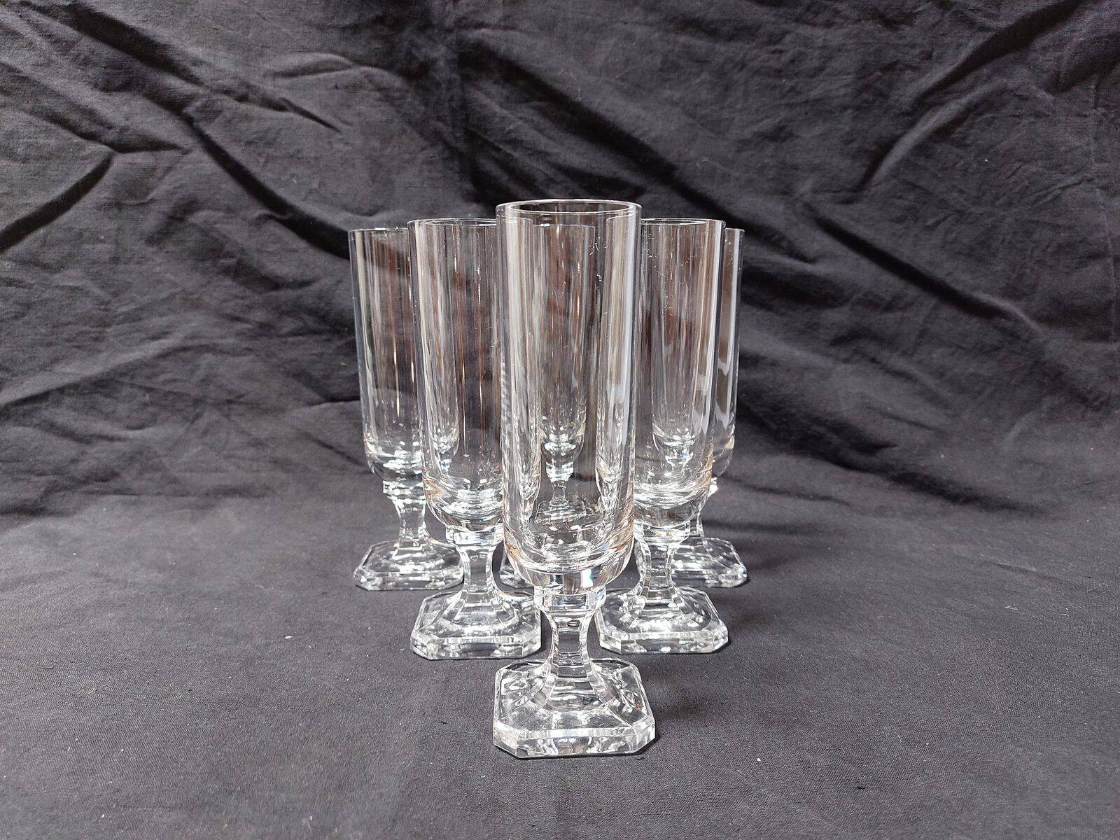 6 crystal champagne flutes from Villeroy and Boch, model Mercury - Height 17.