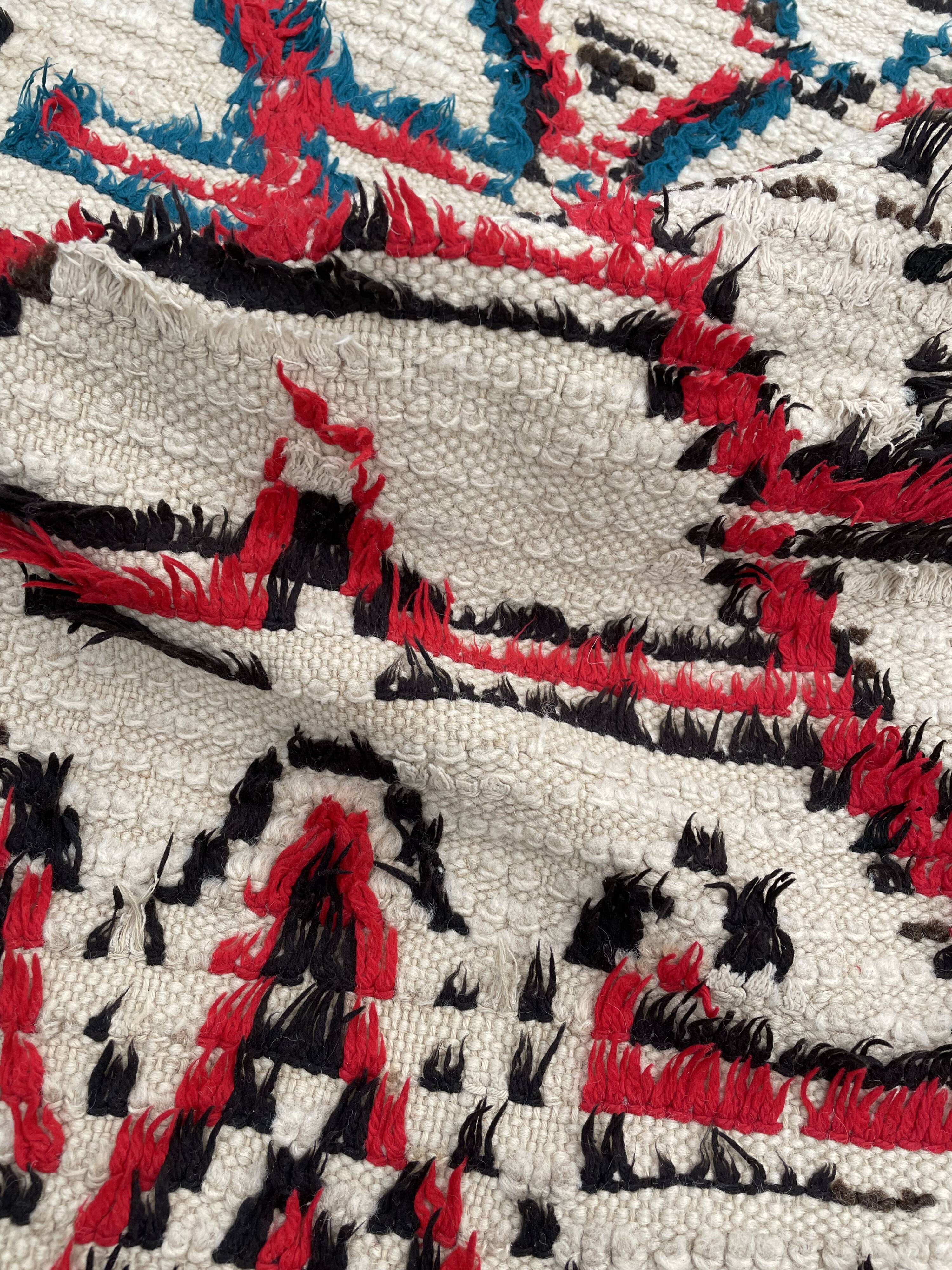 Berber rug Azilal vintage red