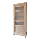 Antique glass-fronted cabinet with crossbars / display cabinet