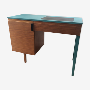 Bureau vert et bois