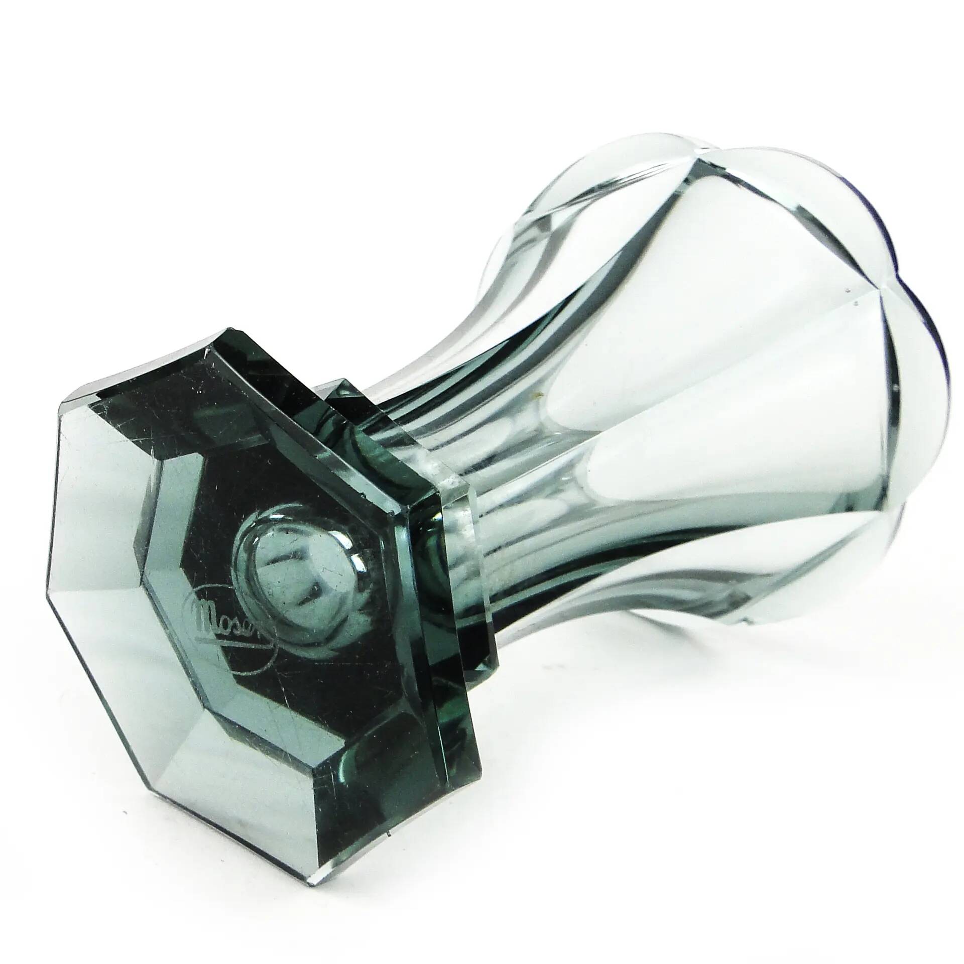 Vase, Art Deco, crystal, Moser, Czechoslovakia, 1930s