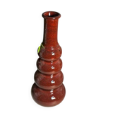 Artisanal sculptural vase Tighri bordeaux