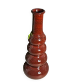 Artisanal sculptural vase Tighri bordeaux