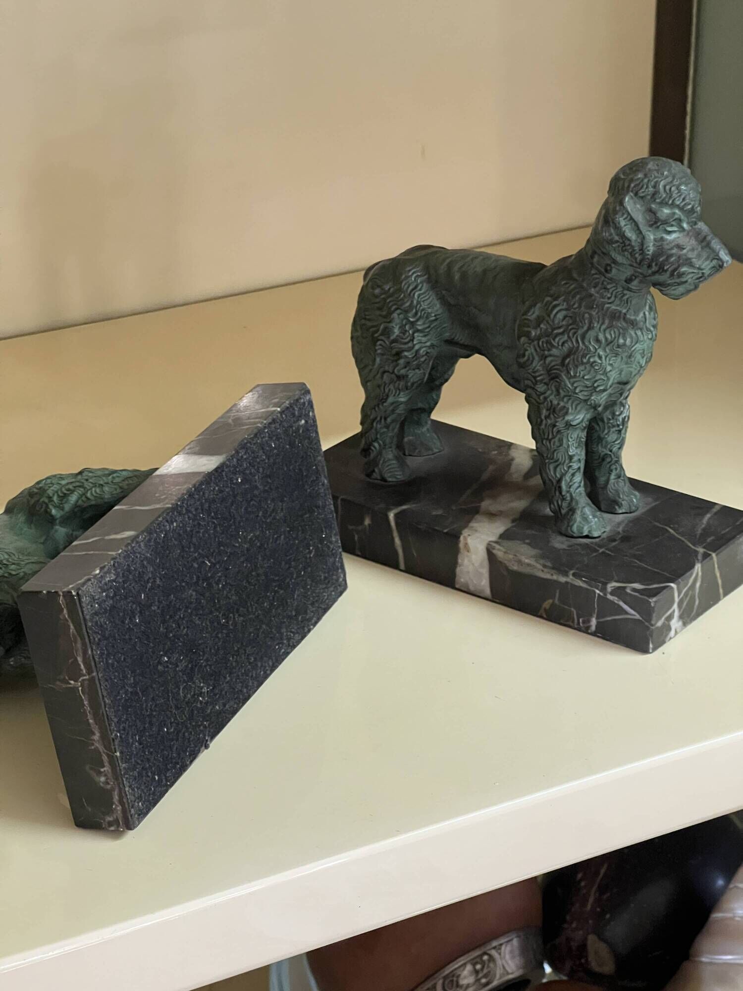 Art Deco poodle-shaped bookends