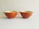 Duo de bols à oreilles Emile henry cognac vintage