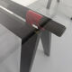 Table / Glass desk "Gaetano" design Gae Aulenti Zanotta 1970s