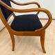 Biedermeier Armchair in Walnut & Black Boucle, South Germany, 1835