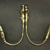 Pair of 19th century Rocaille / Rococo style tiebacks - gilded bronze