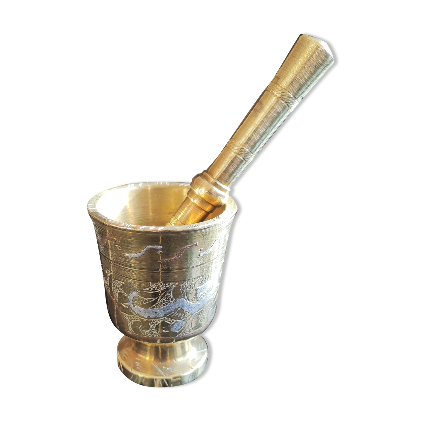 Apothecary mortar aevc its solid bronze pestle