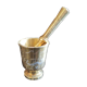 Apothecary mortar aevc its solid bronze pestle