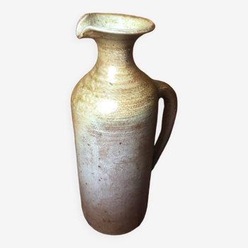 Old vintage brown beige sandstone pitcher
