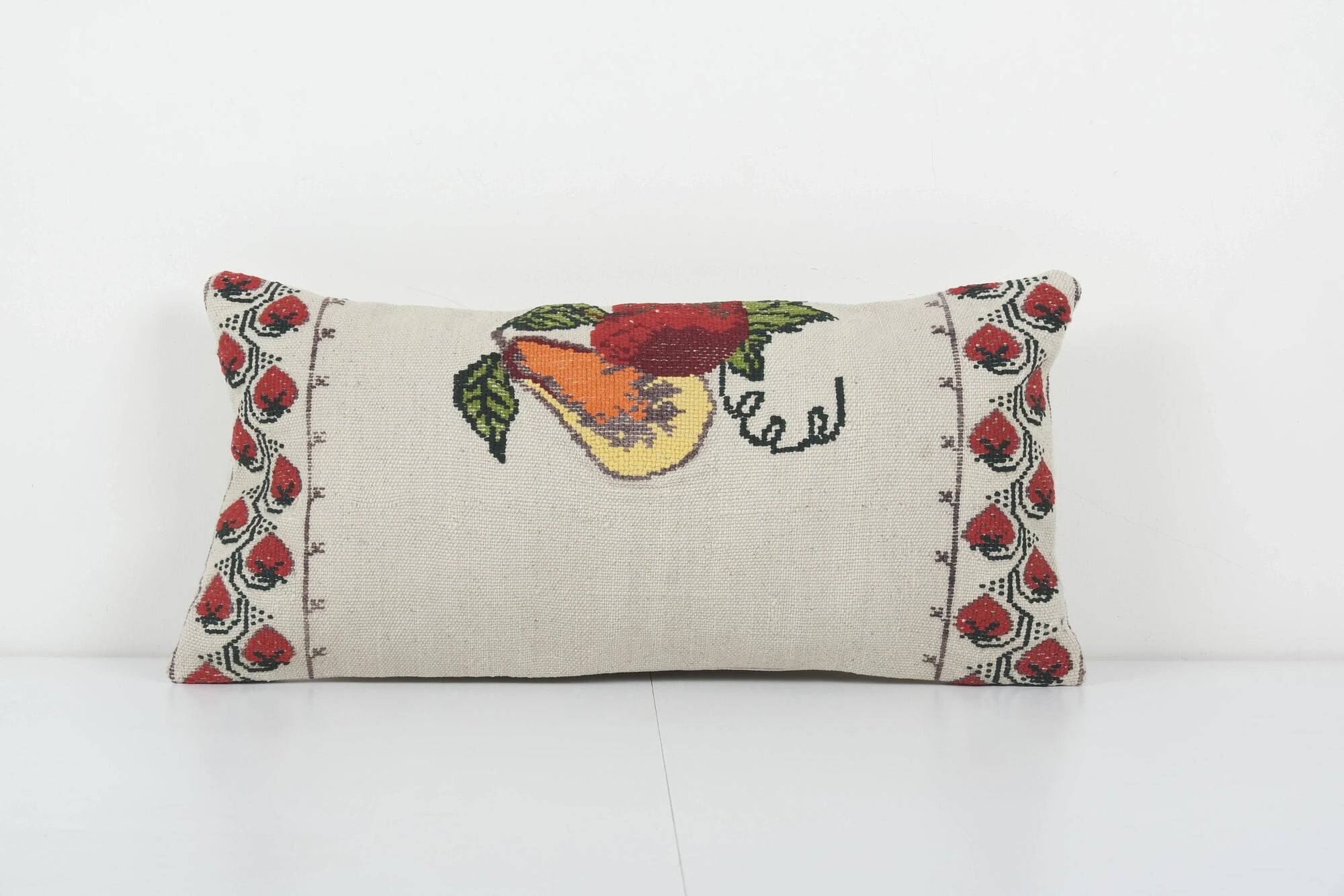Vintage kilim cushion cover 28x56 cm