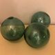 Set of three glass balls