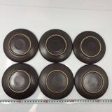 6 ceramic plates with kanji patterns – Shōwa 20th century