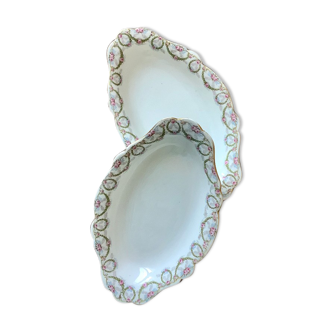 Paire de raviers en porcelaine