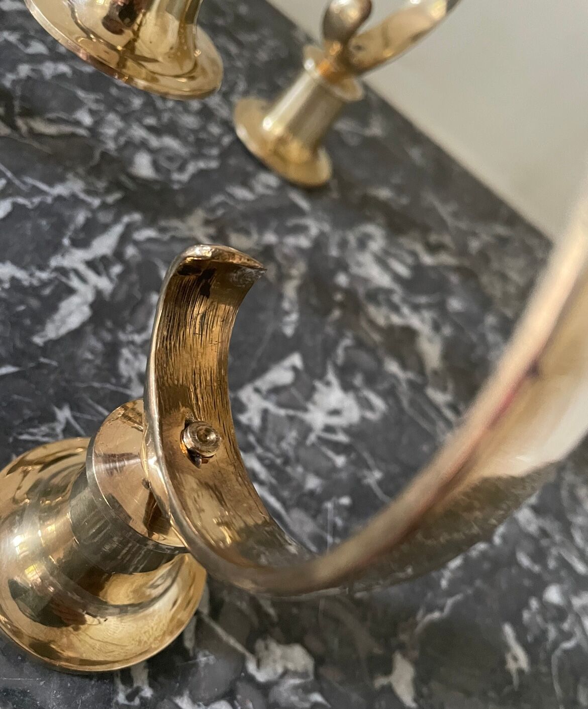 Gilded brass chandelier