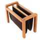 Salling stolefabrik magazine rack with leather in teak