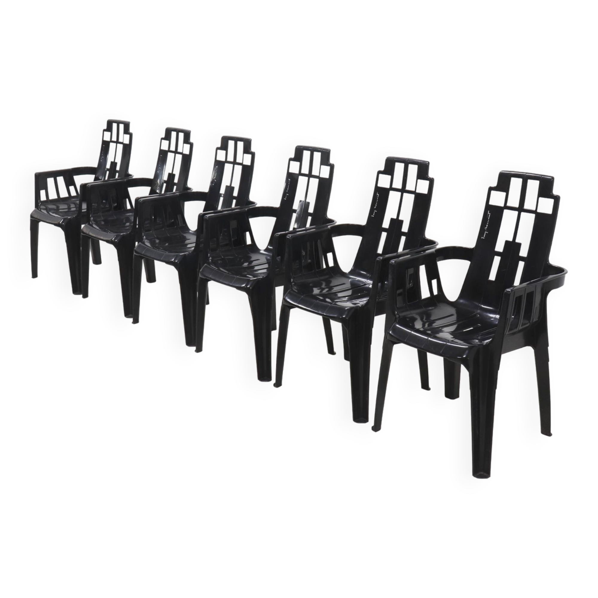 Set of 6 Boston Chairs by Pierre Paulin for Henry Massonnet France 1980s