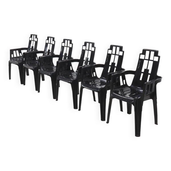 Ensemble de 6 chaises Boston de Pierre Paulin pour Henry Massonnet France 1980