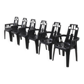 Set of 6 Boston Chairs by Pierre Paulin for Henry Massonnet France 1980s