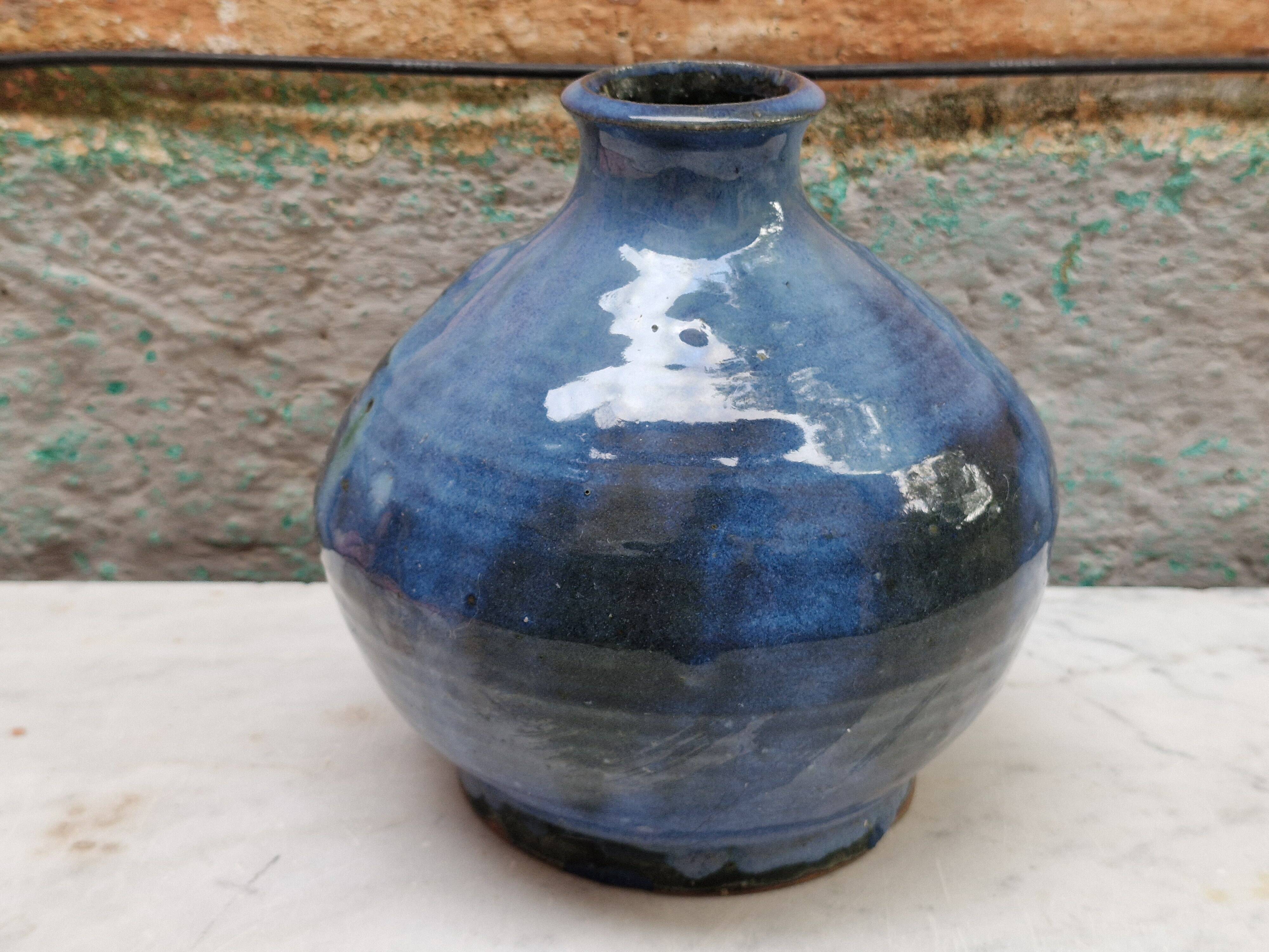 Vintage glazed ceramic vase Signed Z Karbowski