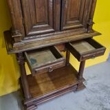 Antique French Oak Table Cabinet, Partly 18th Century