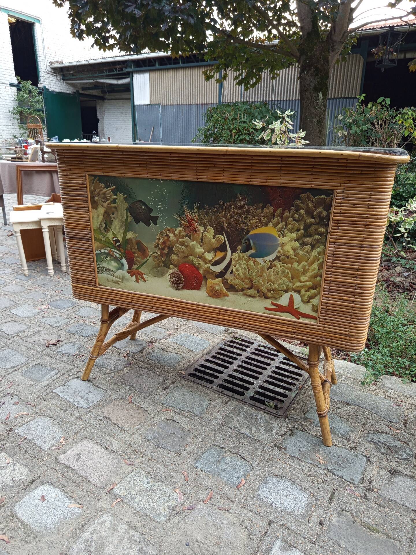 1960s rattan bar