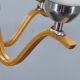 Pair of Czech Mid-Century Wood and Glass Chandeliers by Dřevo Humpolec