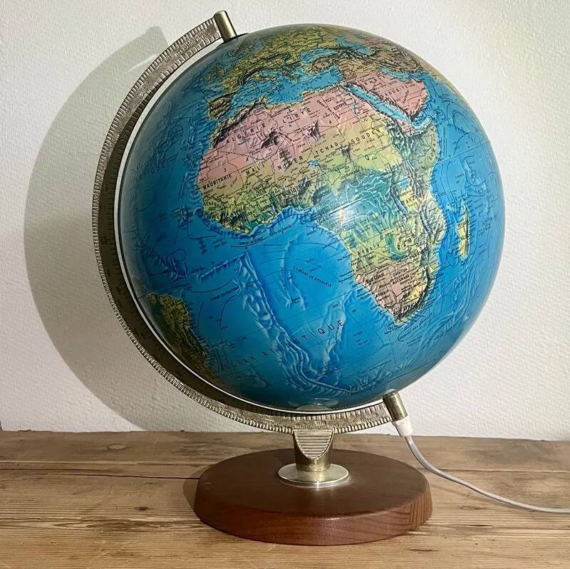 Vintage illuminated globe