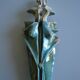 Surreal ceramic sculpture in relief signed to be identified.