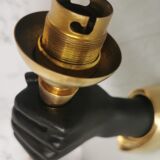 Pair of brass hand flare appliques