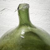 Large green Lady-Jeanne in blown glass