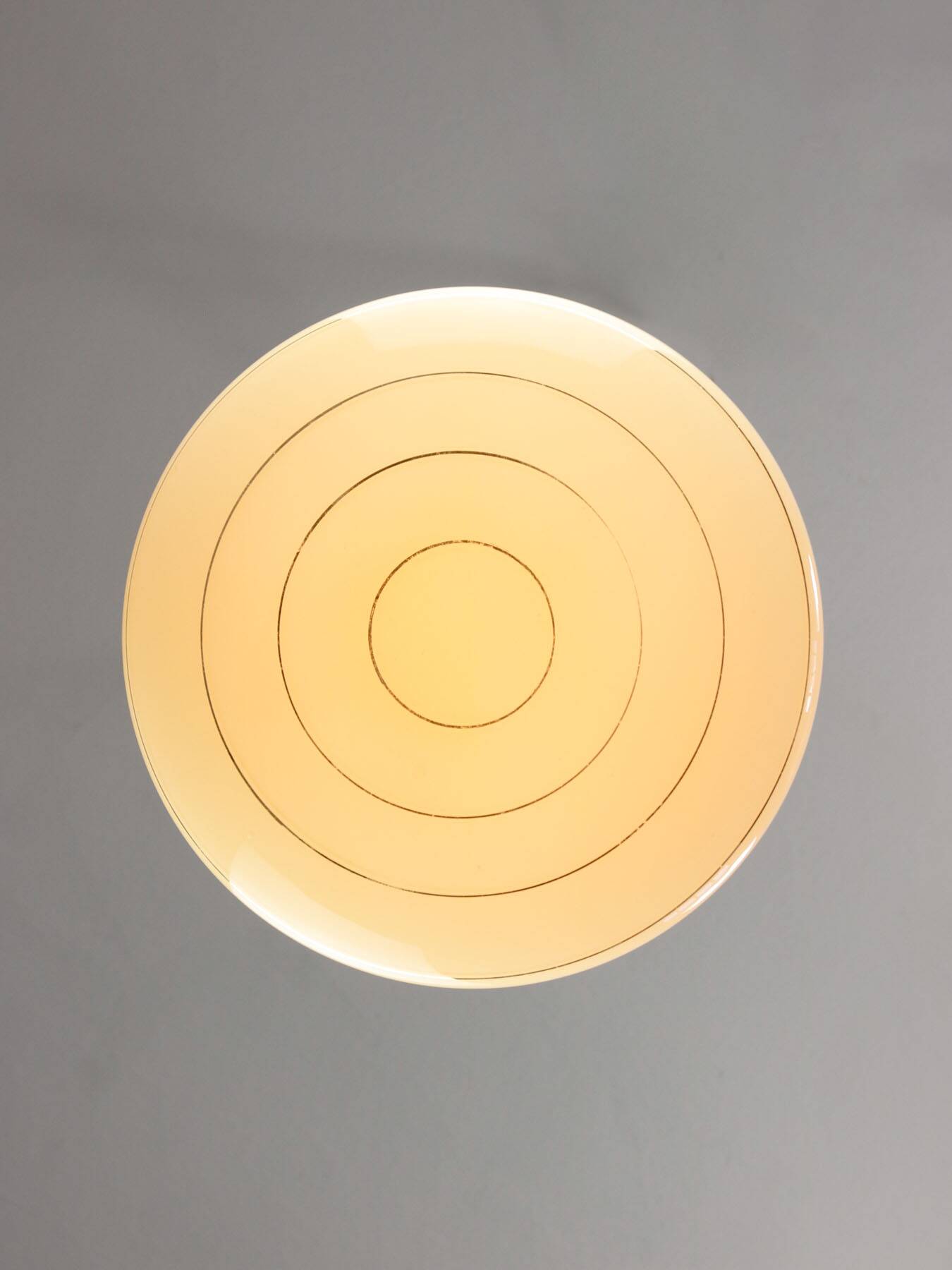 Mid-Century Modern Italian Yellow Glass and Brass Pendant Lamp, 1960s