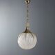 Suspension vintage en métal, laiton et verre, Italie, années 1970