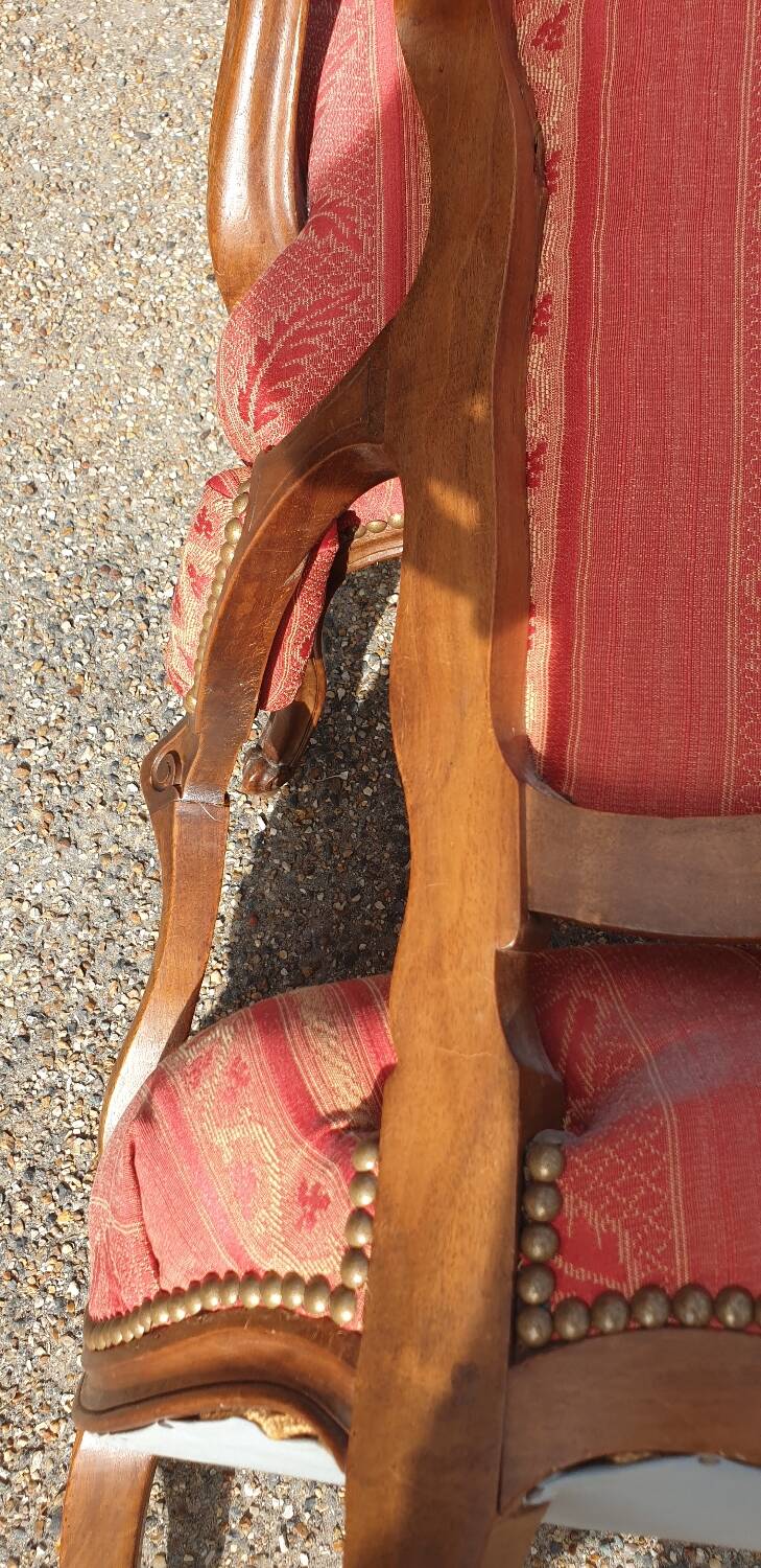 Pair of Louis XV style Cabriolet armchairs