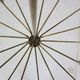 Italian mid-century modern brass and opaline glass chandelier, 1960