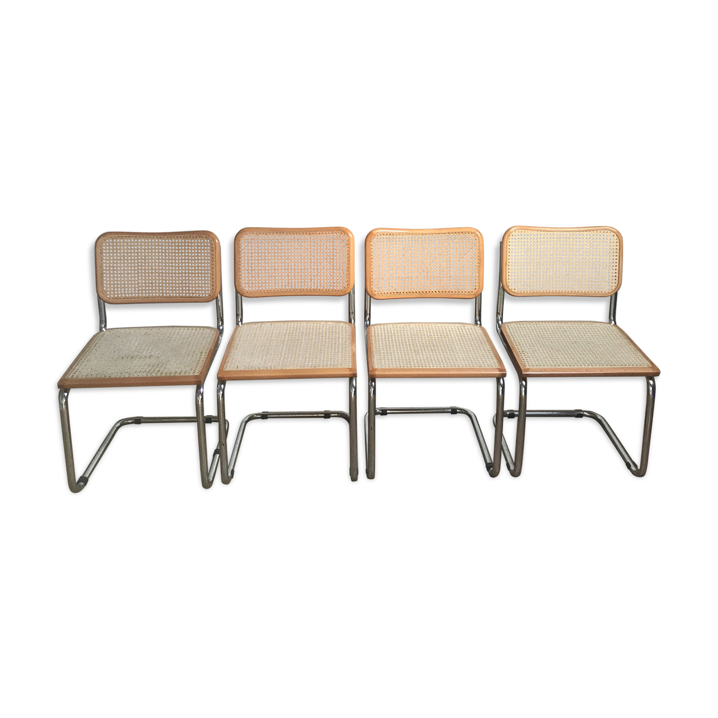 4 chairs cesca b32 by Marcel Breuer