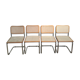 4 chaises Cesca B32 de Marcel Breuer