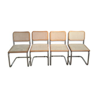 4 chaises Cesca B32 de Marcel Breuer