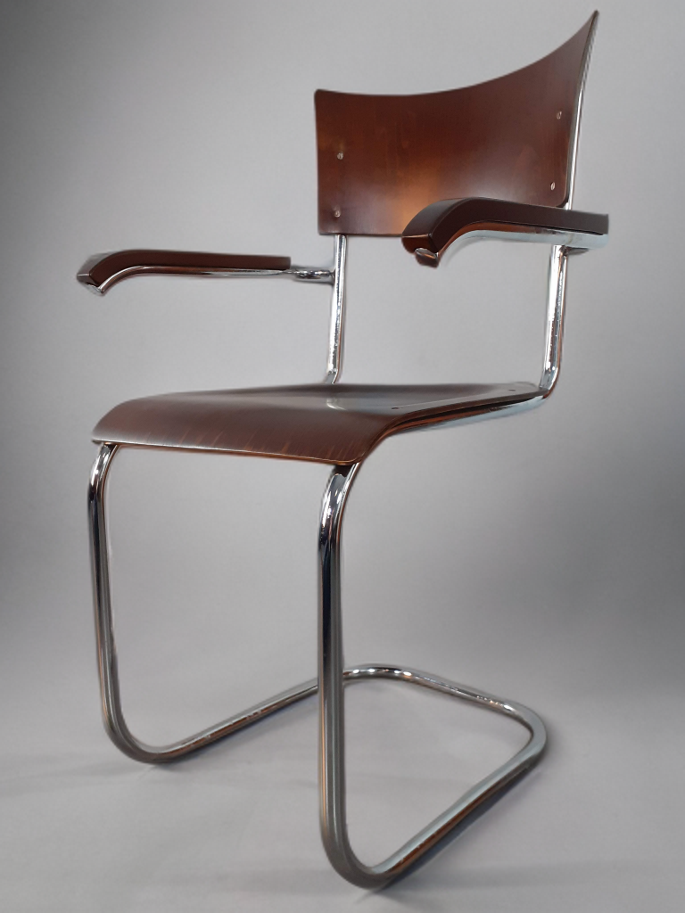 Paire de chaises Mücke Melder, Bauhaus tchèque 1930s