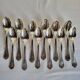 12 small silver-plated metal spoons by Guildart