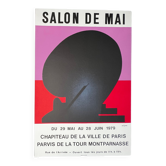 Ladisla Kijno (1921-2012) Lithographical poster SALON DE MAI, 1979