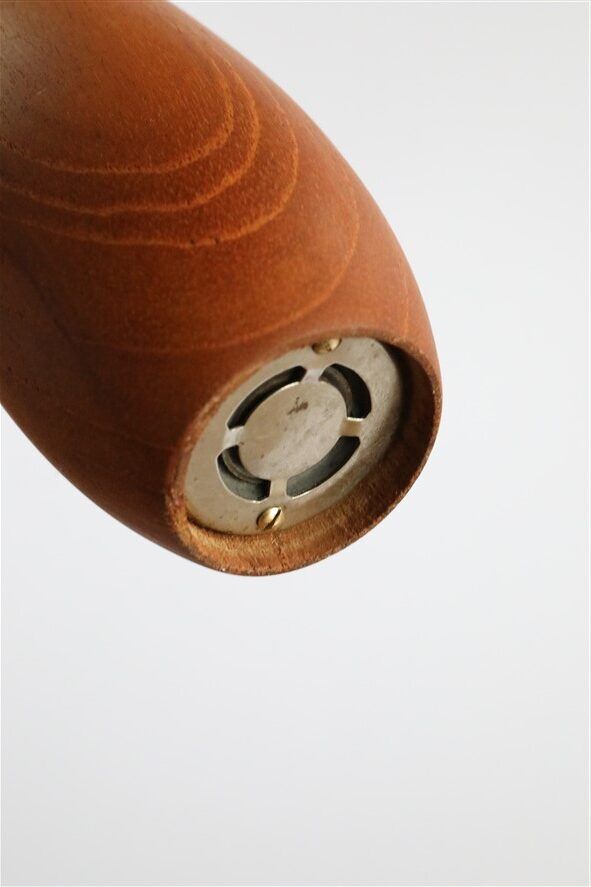Restored teak pepper crusher / mill & salt shaker set by Wiggers / 1960s / mid-century Danish modern design