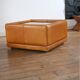 black leather and glass coffee table, vintage design
