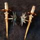 splendid set of gilded iron wall sconces by Gilbert Poillerat